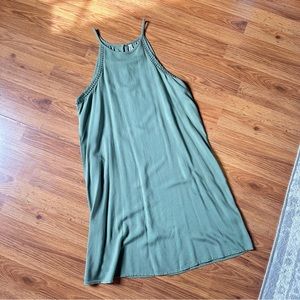 Women’s Medium Mudd Olive Green Spaghetti Strap Mini Dress Sundress‎